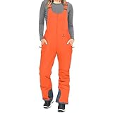 Generisch Women's Insulated Ski Bib Overalls Winter Snowboarding Pants Sleeveless Ski Adjustable Strap Jumpsuit Lack Overall Damen (Orange, XXXXXL)