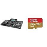 Denon DJ SC LIVE 4 - Standalone DJ-Controller, 4-Kanal Mixer & SanDisk Extreme microSDXC UHS-I Speicherkarte 512 GB + Adapter