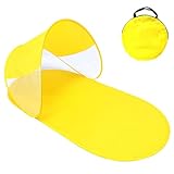 Strandmuschel Pop Up UV Schutz Sonnenschutz, Winddichter Popup Strandmuschel, Faltbar Strand Muschel Baby UV Zelt, Belüftetes Strandzelt, Pop Up Zelt Kleines Packmaß für Angeln Picknick Camping (B)