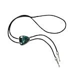 UncleS Dreieckiger Stein Bolotie Kunstlederband Rodeos Anhänger Krawatte Für Männer Und Frauen Halskette Für Formelle Oder Lässige Kleidung Verstellbare Halskette