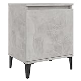 ULUYYUC Beistelltisch Tiny House Nachtschrank Bedside Table - Nachttisch mit Metallbeinen Betongrau 40x30x50 cm für Schlafzimmer Aufenthaltsraum Wohnstube Arbeitszimmer