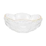 HOLIDYOYO 1 PC Glasschüssel Mit Goldrand Schüsseln Unregelmäßige Form Salatschüssel Vielseitige Küchenschüssel Für Salat Elegante Obstschüssel Große Servierschüssel Servieren Klare