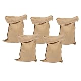 ifundom 5 Stück Jutesäcke Robust Genähte Mehrzweck sandsäcke ohne Dicht Gewebt und Reißfest für Hochwasserschutz Gemüse Getreidelagerung Wiederverwendbar und Langlebig