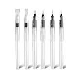 Aquarell-Pinselstift-Set, 6-teiliges Wasserpinsel-Set, nachfüllbare Aquarellstifte, Malpinsel für Aquarell, Farbmischung und Kalligraphie, 120 mm, 190 mm