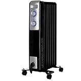 Ölradiator mit 7 Elementen. Drei Heizstufen: 600 W - 900 W - 1500 W. Einstellbarer Thermostat