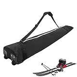 Snowboardtasche für Reisen – Snowboardtasche mit Rädern und 360° vollständig gepolstertem Schutz – faltbare Snowboardausrüstung für Board, Bindungen, Stiefel, Jacke, Hose und Helme