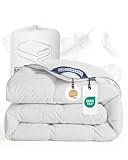 BedFabtasy Premium Daunendecke 240x220cm, Ganzjahresdecke Bettdecke 240x220 mit Premium Gänsedaunen und Federn, 100% Geräuschloser Bio-Baumwolle, Öko-TEX 100, DOWN Pass, RDS Zertifiziert