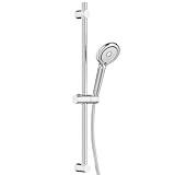 Auralum Duschstange mit Filterduschkopf, Edelstahl Duschstange 70cm, Duschset mit Schlauch (6 Strahlarten), inkl. ABS Duschkopfhalter und Edelstahl-Duschschlauch 150cm