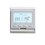 Temperaturreglersensor, M6 LCD 16A Wöchentlich programmierbarer elektrischer digitaler Raumluftthermostat for Fußbodenheizung, Warmbodenregler für Verschiedene Umgebungen (Color : 3A Water No WiFi,