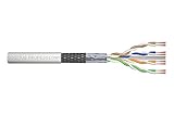 DIGITUS Roh-Patchkabel Cat-6 - Meterware Unkonfektioniert - 100 m - SF-UTP Netzwerk-Kabel - LSZH - AWG 26/7 - Grau