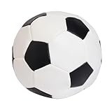 alldoro 60302 Softball, Soft-Fußball für indoor & outdoor, weicher Schaumstoff-Ball für Kinder, Ø 10 cm schwarz-weiß