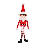 Cepewa Weihnachts-Elf – 40 cm groß, aus kuschelig weichem Plüsch. Perfekt für eine Festliche Weihnachtsstimmung und traditionelle Deko Wichtel Figur