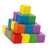 BESTonZON Teiliges Kleine Holzwürfel Robuste Quadratische Holzblöcke für DIY Bastelprojekte Gleichmäßige Glatte Mini Würfel Langlebig und Praktisch für Kreative Gestaltung