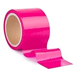 GRIP Eventbasics Flatterband pink, 50 m x 70 mm, LDPE Folienband Stärke 50 µ, Absperrband nicht klebend zum Absperren, Markieren und Dekorieren auf Events, Hochzeiten, Partys uvm., Farbe Pink