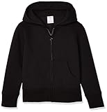 Amazon Essentials Mädchen Fleece-Kapuzenpullover mit Reißverschluss, Schwarz, 5 Jahre