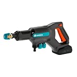 Gardena Akku-Mitteldruckreiniger AquaClean 24/18V P4A Premium Set: Akku-Reiniger mit voller Ausstattung, 3 Reinigungsstufen, max. Druck 24 bar, inkl. Akku + Ladegerät (14800-31)