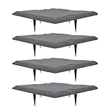 SENECESLI Trittsteine ​​für den Außenbereich, für Gehwege Im Garten, Trittsteine ​​mit Erdspießen, Wetterfester Kunstharz-Gartendekor-Trittstein für Rasen- und Hofdekorationen, 4er-Set