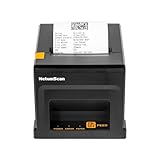 NetumScan POS-Quittungsdrucker, 80 mm, Thermodrucker, USB 300 mm/s, mit automatischem Schnitt, Kassenschublade, USB-Ethernet-Schnittstelle, unterstützt Windows/Mac/Linux