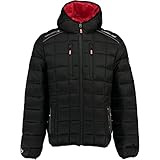 Canadian Peak Bambino_Men - Men's Comfortable Autumn Winter Warm Parka - Waterproof Coat Outdoor Fur Hooded Jacket - Winter Windbreaker Jacket Man (Black S)