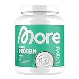MORE Vegan Protein, 600 g, Geschmacksneutral, veganes Proteinpulver mit bis zu 27 g Protein pro Portion, mit Sojaprotein - made in Germany