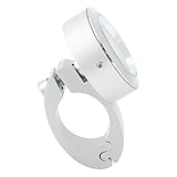 Cocoarm 22 Mm 25 Mm Motorrad-Lenkeruhr, Wasserdichtes Zifferblatt aus Aluminiumlegierung mit Eingebauter Batterie, Perfekt für Motorradfahrer (Galvanisiertes Silber)