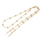 SJHDUNBW EUR 70 cm lange Brillenkette mit farbigen Kristallperlen, for Damen, Brillenhalter um den Hals Zuverlässiger Halt
