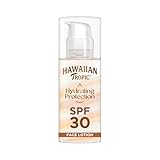 Hawaiian Tropic | Hydrating Protection Face Sunscreen Sonnenschutz für das Gesicht LSF 30 UVA + UVB Schutz, 50 ml, 12-Stunden-Feuchtigkeitspflege, Make-up-kompatibel, wasserfest, vegan