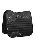 LeMieux X-Grip Silicone Dressage Square Dressurschabracke, Schwarz, L