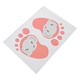 POPETPOP 12 Paar Wasserfeste Fußabdruck Aufkleber aus Langlebigem Material Bodenaufkleber fürs Kinderzimmer und Kindergarten zur Treppendekoration und Orientierungshilfe