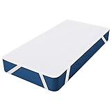 Matratzenschoner 140x200 cm Molton - Aus 100% Baumwolle, Atmungsaktive, Bequem Matratzenauflage Weiß