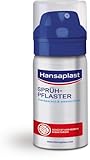Hansaplast Sprühpflaster (32,5 ml), transparentes Pflasterspray für unsichtbaren Schutz, wasserfestes und atmungsaktives Pflaster für kleine Schnitt- und Schürfwunden