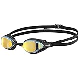 arena Airspeed Mirror Anti Beschlag Unisex Wettkampf Schwimmbrille für Erwachsene, Schwimmbrille mit Breiten Gläsern, UV-Schutz, 3 Austauschbaren Nasenstegen, Air-Seals Dichtungen