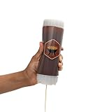 Brenium Tropffreie FIFO BBQ Sauce Quetschflasche – BPA-freier, nachfüllbarer Spender mit weißem Drehverschluss für sauberes Ausgießen – ideal für Grill, Glasuren, Honigsenf, Marinaden, Teriyaki