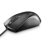 Hama Computermaus mit Kabel (Maus mit 3 Tasten für PC, Laptop oder Notebook, geeignet für Rechts- und Linkshänder, 1000 dpi, Betriebssysteme: Windows 11/10/8/7/Vista/XP, MAC OS 10.10 oder höher)