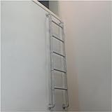 Robuste Feuerleiter, 1 x Notfall-Fensterbrunnelleiter, 150 kg Kapazität, Schmiedeeisen, Design für Etagenbetten, 219 cm Länge, sicher und (weiß)