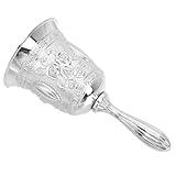 DIKACA Kleine Handglocke aus Umweltfreundlicher Zinklegierung Leichte Tragbare Dekoration mit Klarem Klang Multifunktionales Glöckchen für Bastelarbeiten Festtafel und Wohnraumgestaltung