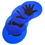 VICASKY 2 Paare Fußball Trainingsmarker Robuste Fußpolster für Fußballtraining zur Markierung von Übungsplätzen Verbesserung Spielerflexibilität Blau