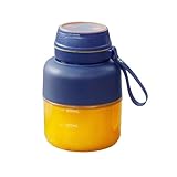 ANQIA Kleiner persönlicher Mixer, 900 ml, tragbarer Mixer für Shakes und Smoothies mit 10 Klingen, tragbarer Mini-Entsafter für Reisen, Sport, Küche (blau)