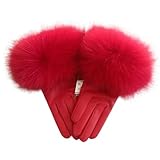 WUYXTO Lederhandschuhe for Damen, warmer Winterhandschuh Für Herren Damen(Color3)