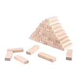 Bddalpke 50 Stück Holzblöcke für Bauspielzeug DIY Handwerk