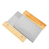 NOLITOY 2 Stück Teigschaber aus Rostfreiem Stahl Ergonomisch Vielseitig für Teig Schneiden Krusten Backbleche Reinigen Küchenhelfer für Zuhause Farbe Zufällig Zufällige Zufällige Farbe