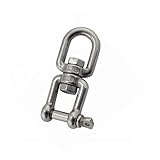 REUISAX Kompatible Marine-Ankerkettenwirbel, 304-Edelstahl-Backen- und Ösenankerwirbel Kompatibel mit 4 mm, 5 mm, 6 mm, 8 mm, 10 mm(4MM-1PCS)