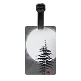 Moon Pine Tree Gepäckanhänger, stilvoll, wasserdicht und langlebig, sorgen dafür, dass Ihre Reise sicher und ordentlich ist.