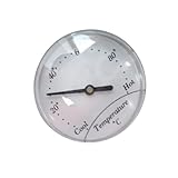 DOITOOL Zeigerthermometer aus 304 Edelstahl Hochpräzisions Temperaturmesser für Sauna und Warmwasser Temperaturmessgerät 0–100 °C mit Ablesbarer Skala
