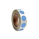 Klebepunkte auf Rolle - non-permanent/ablösbar- Anzahl: 500 - Farbe: hellblau - Größe: 2,0 cm Ø - Markierungspunkte - Punktaufkleber - Etiketten - Betriebsausstattung24