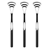 Zungenschaber, 3 Stück, Zungenreiniger für Mundhygiene und frischen Atem, einfach zu bedienen und zu reinigen, Kupfer-Zungenschaber, Zungenschaber