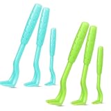 KEQGPCBE Blau-Grün 2-Farben-Set: 6 Zeckenhaken, zange & -hebel (3 Größen) für Hunde, Katzen, Pferde & Mensch – Alternative zu Zeckenpinzette & Zeckenkarte