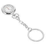 PartyKindom Schwesternuhr Damen Taschenuhr mit Clip Stabiles Material Großer Ziffernblatt Praktische Krankenschwester Uhr für Pflegefachkraft Modischer Schlüsselanhänger für Alltag