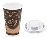 VEPATIM 500 Kaffeebecher L 'Coffee To Go' Melange mit Trinkdeckel 250ml 330ml