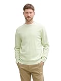 TOM TAILOR Herren 1039810 Strickpullover mit Crewneck, 37708-Sweet Lime Light Melange, XL